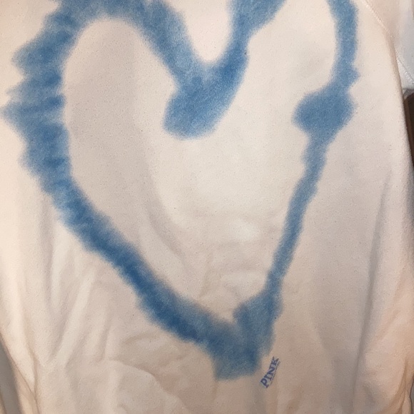 Victoria’s Secret PINK Hoodie Size Medium White & blue - Picture 6 of 9
